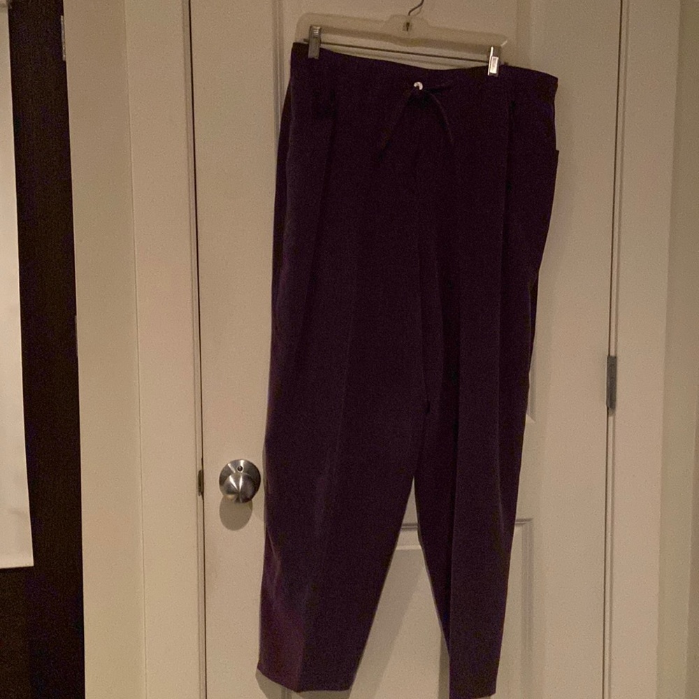 Never worn purple silk pants.